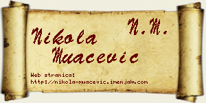 Nikola Muačević vizit kartica
